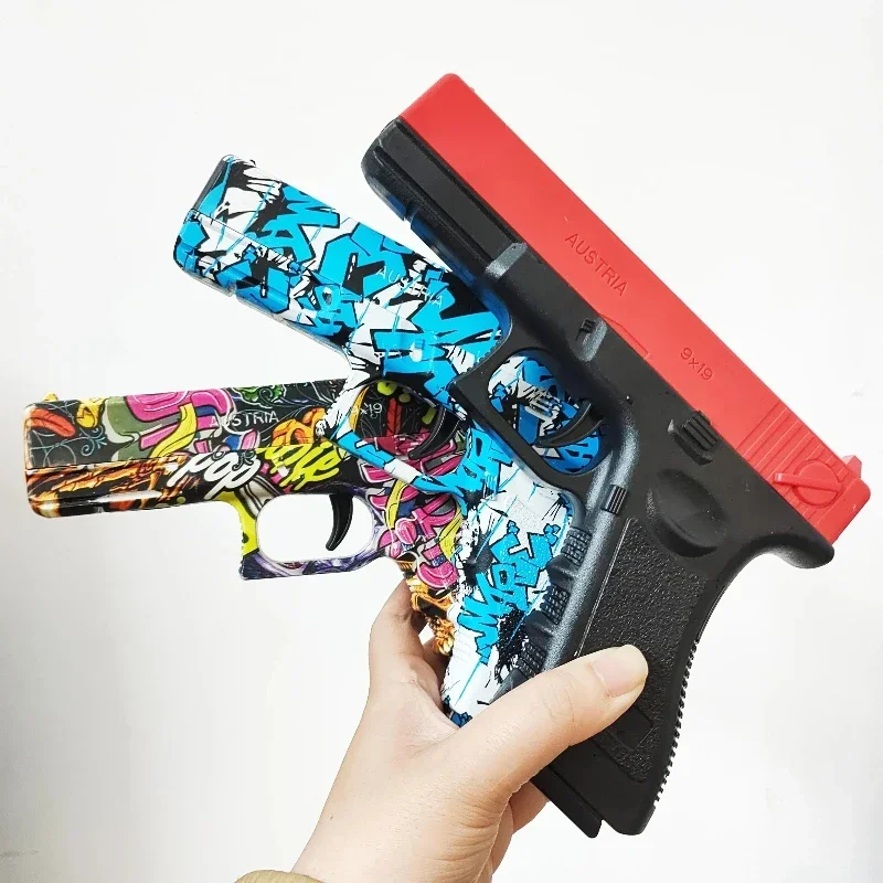 ปืนพกโหลดด้วยมือ G17 กระสุนนิ่มโฟมปืนอัดลมของเล่นปืน CS เกมยิงอาวุธกีฬากลางแจ้งของขวัญสำหรับชาย