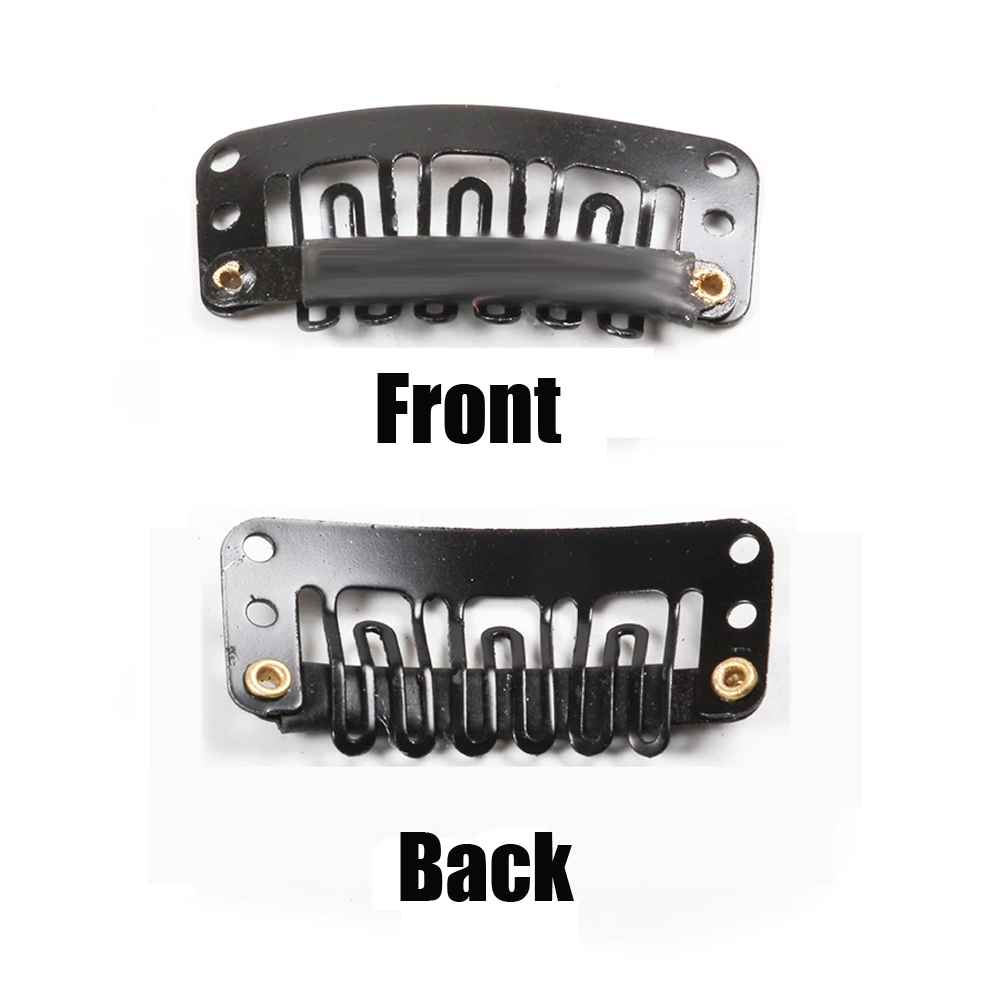 6歯のかつらの形をしたヘアクリップ,20ピース/ロット金属クリップ,ヘアクリップ,ヘアエクステンション