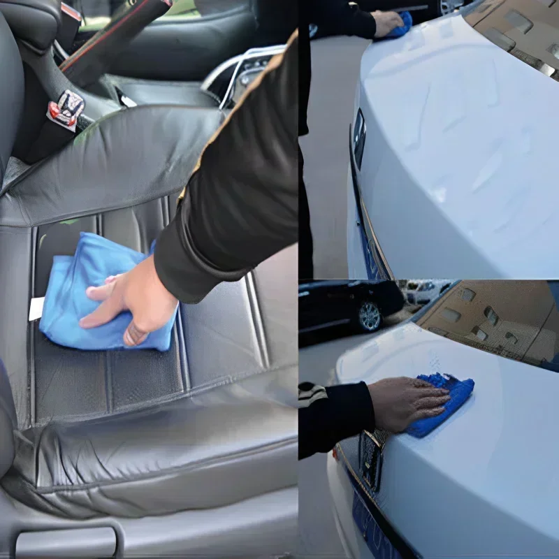 Asciugamani per pulizia in microfibra (1-20 pezzi) per autolavaggio, asciugatura e dettagli automatici, panni multiuso per tessuto a nido d'ape per casa e garage