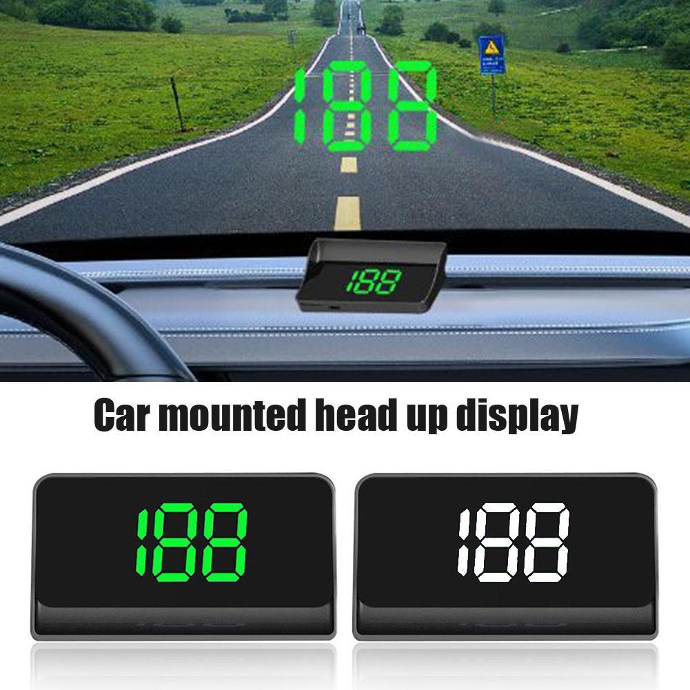 Carro head-up display hud pára-brisa kmh velocímetro eletrônico digital sistema gps projetor interior guarnição acessórios