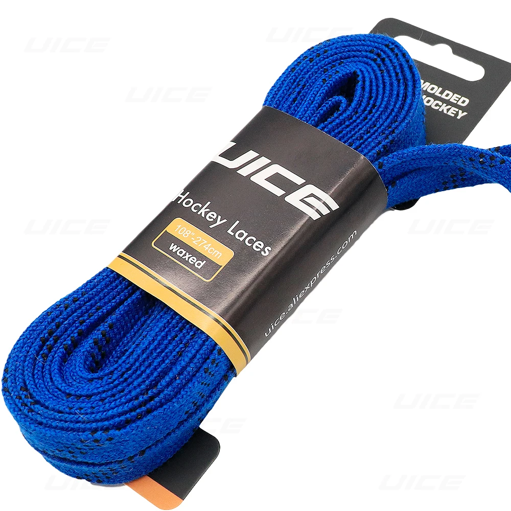 ฮ็อกกี้น้ําแข็งสเก็ต Laces 84-120in Dual Layer Braid Tips Waxed Tip Design ฮอกกี้ Shoelaces ฮ็อกกี้น้ําแข็งสเก็ตฮอกกี้รองเท้าลูกไม้