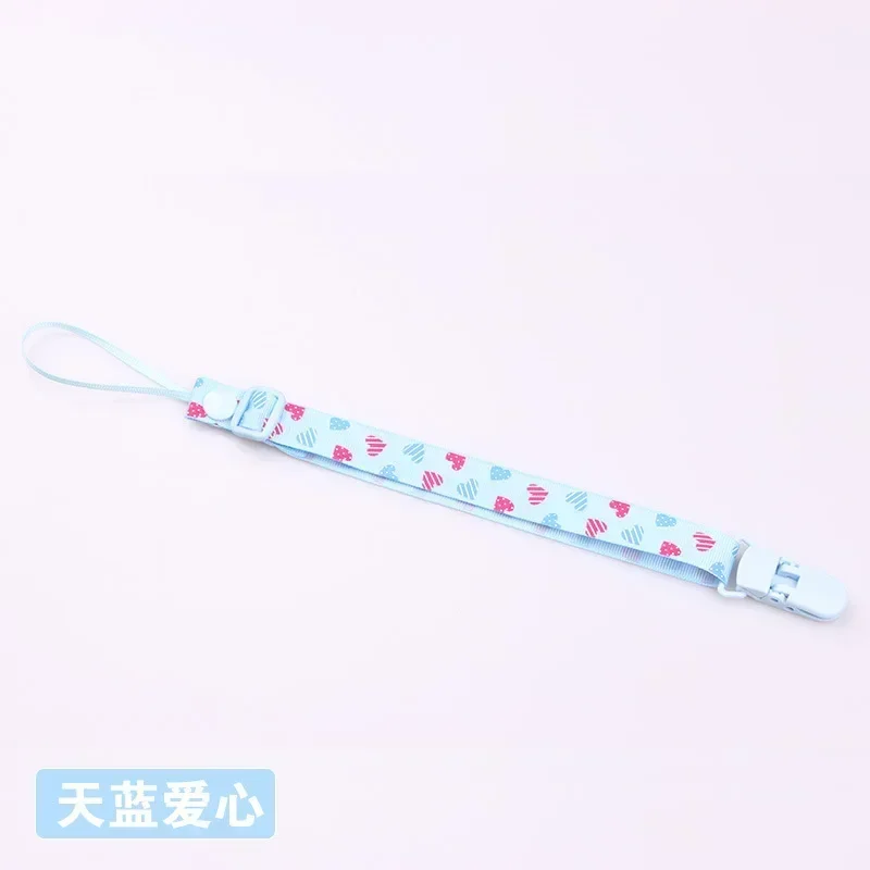 Fixed Button Baby Pacifier Clips Chains Ribbon Dummy Soother Holder Chains Anti-drop Buckle Strap for Pacifier Baby Feeding Gift
