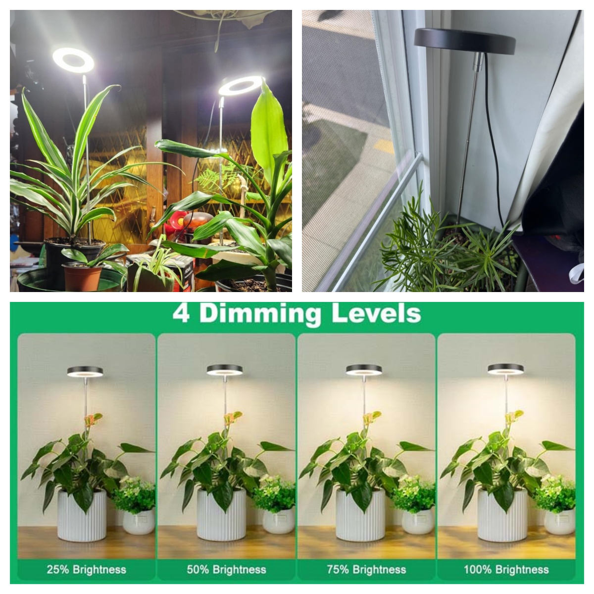 Plant Grow Light LED Growing Lamp Full Spectrum for Indoor Plants Height Adjustable Auto Timer 5V Idea for Small Plant Light