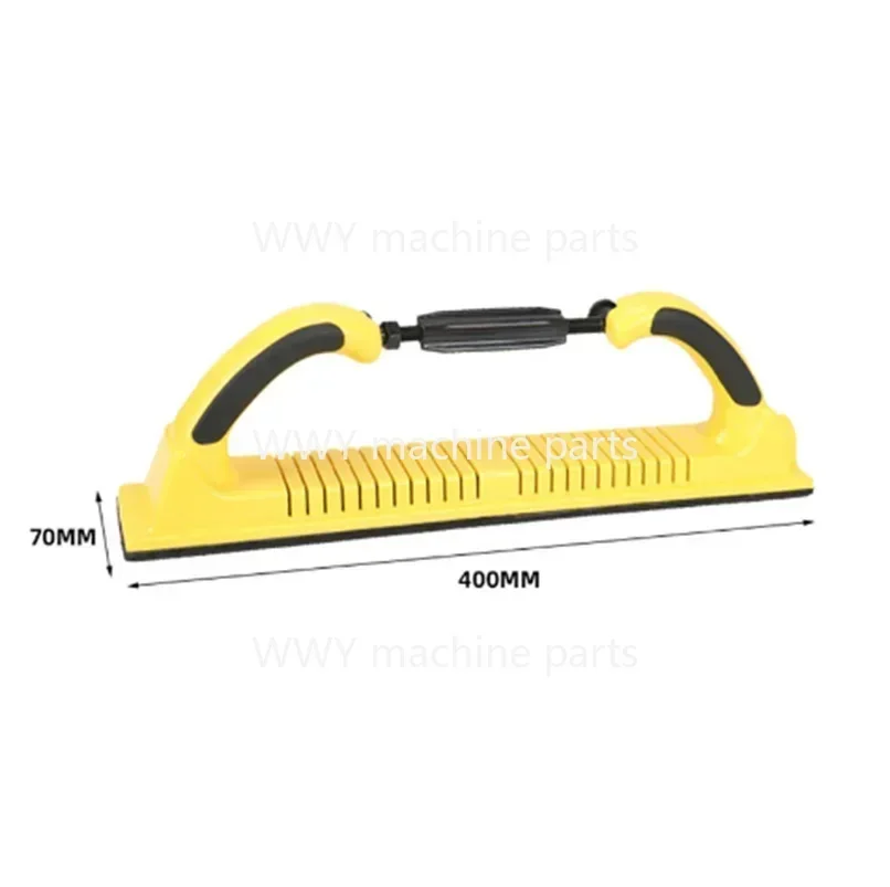 Placa de pressão manual para moagem a seco, massa de carro, plaina de mão retangular, arco a vácuo, lixa de moagem, placa de cinzas, ferramenta de reparo corporal