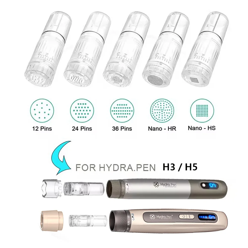 Hydra Pen H3/H5 ニードル カートリッジ - オリジナル HydraPen 交換部品 マイクロニードリング ニードル (10 個)