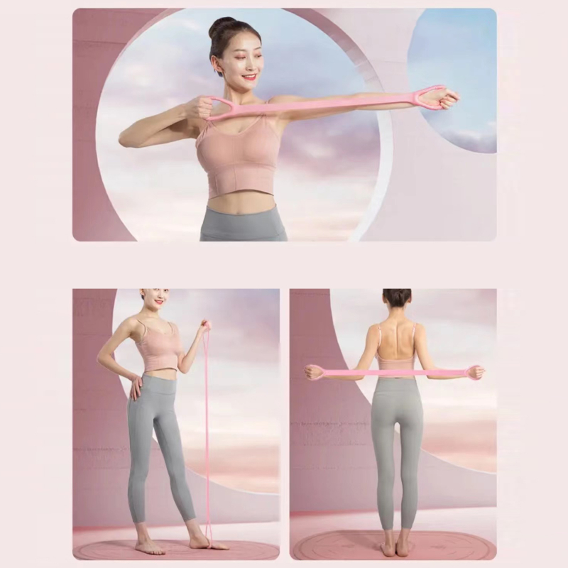 8-förmiges Fitness-Widerstands band Sport training Gummiband Home Fitness Gummi Zugseil Yoga-Training Fitness geräte