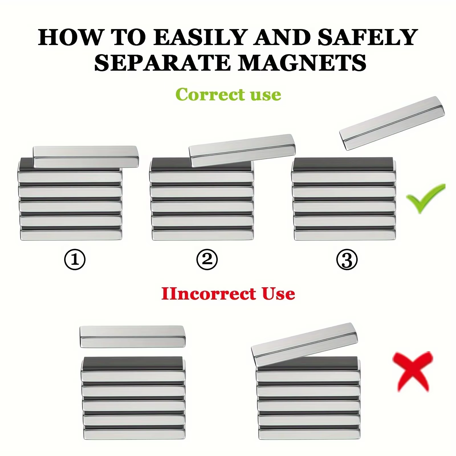 10pcs 30 X 10 X 5mm rectangular magnets, long bar magnets, miniature magnets. Suitable for science, tool libraries, laboratories