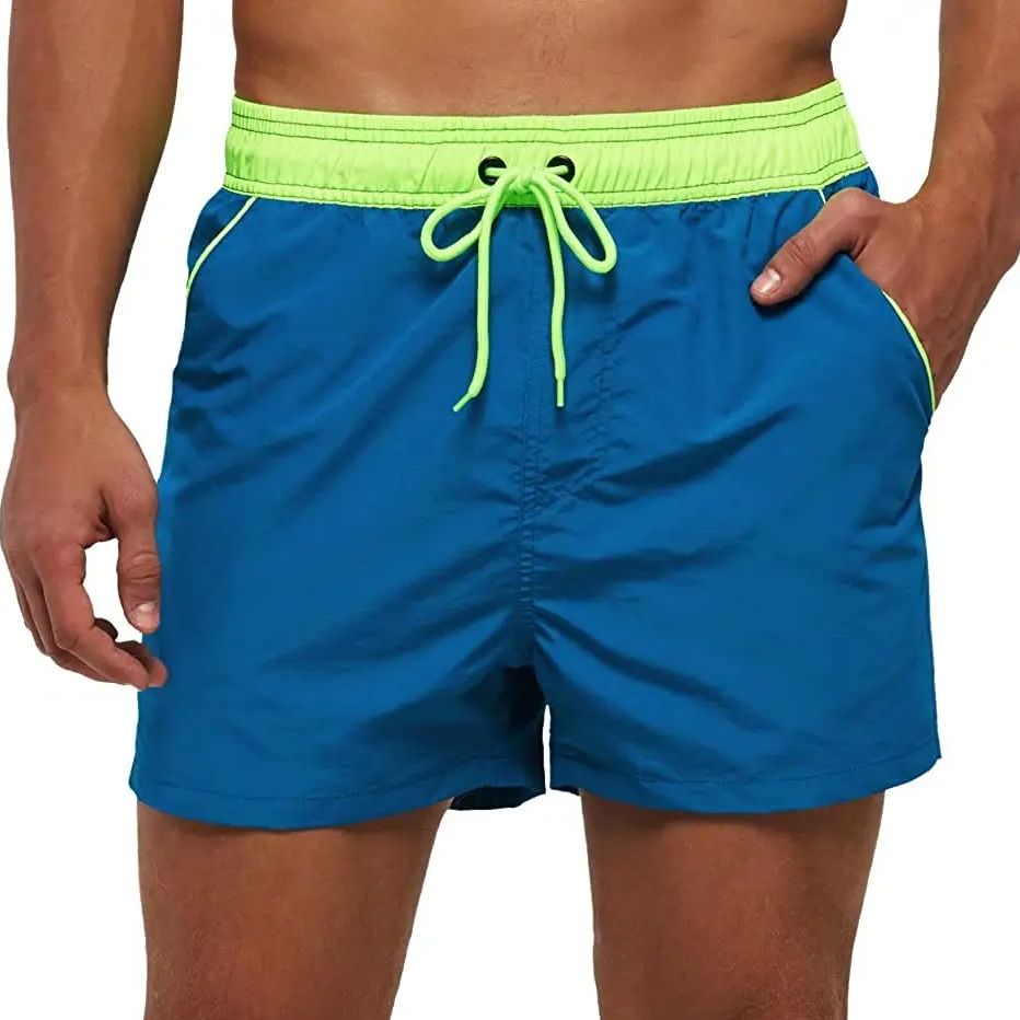Short de bain d'été pour hommes, maillot de bain, séchage rapide, planche de plage, taille élastique, pantalon de bain, short de Surf avec maille