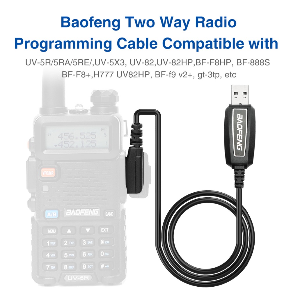 Cable Multicolor de programación USB con CD para Baofeng UV 82 888S UV 13 17 21 18 Pro Quansheng UV-K5 5R Plus Walkie Talkie Radio
