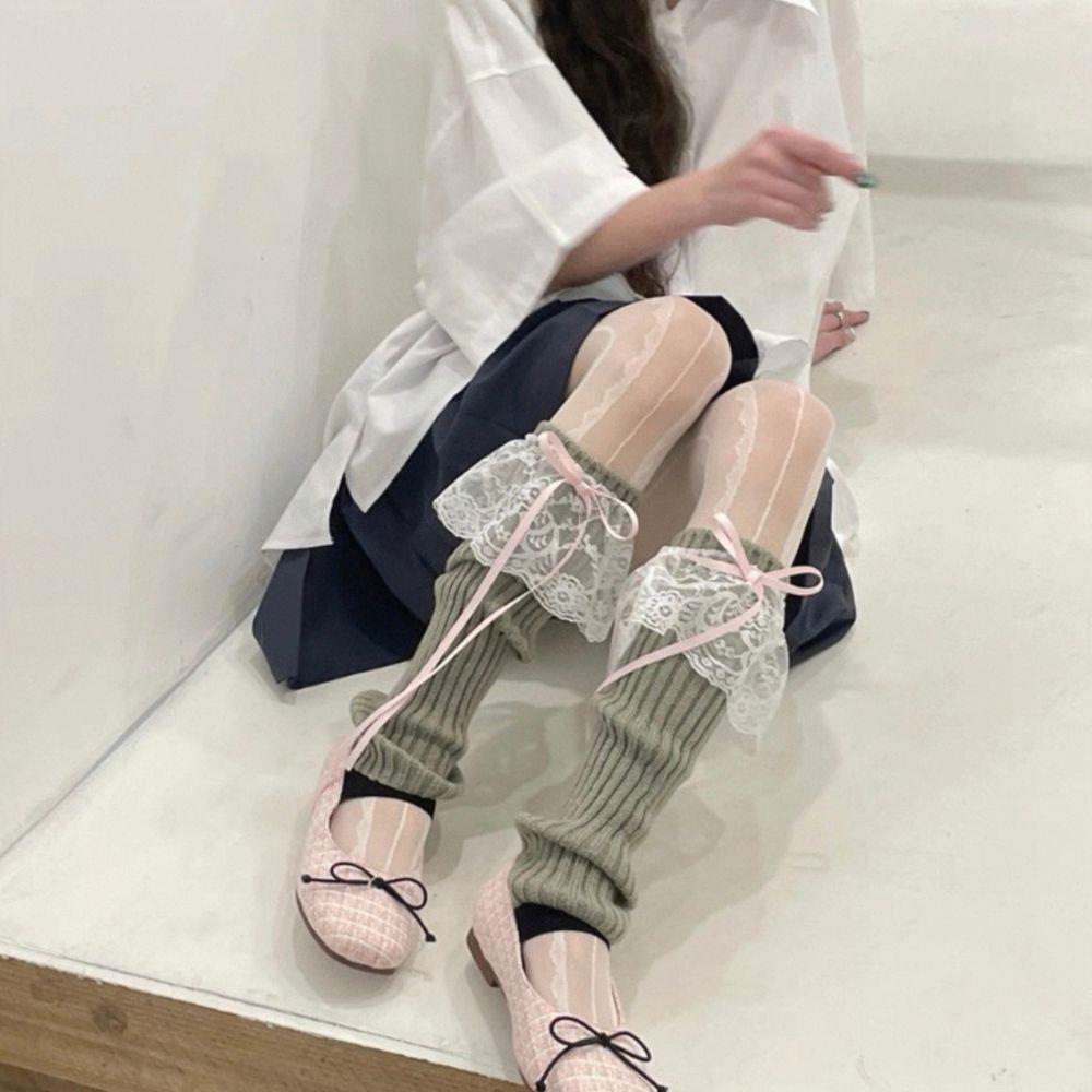 Leuke Uitlopende Gebreide Lange Warmers Hoogwaardige Voetwarmers JK Bubble Sokken Vrouwelijke Gebreide Warme Voet Cover Winter Sok Laars Manchetten