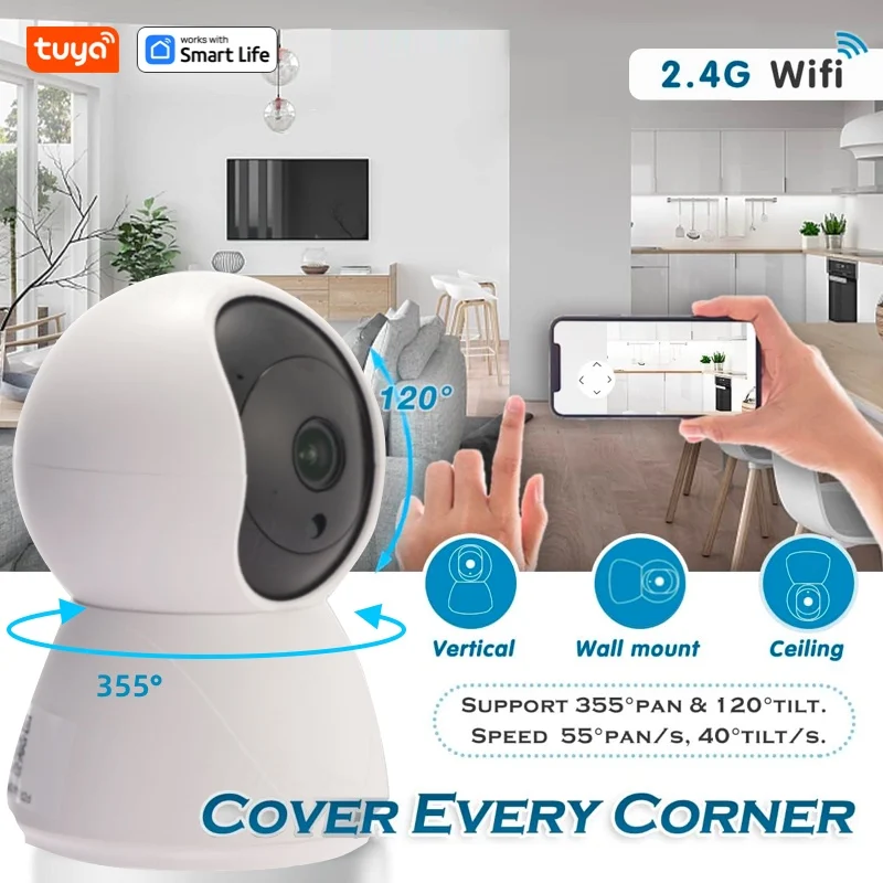 Cámara interior USB Tuya de 4MP, cámara de seguridad 2K para Monitor de bebé, cámaras Wifi PTZ para seguridad del hogar, cámara para mascotas con aplicación de teléfono