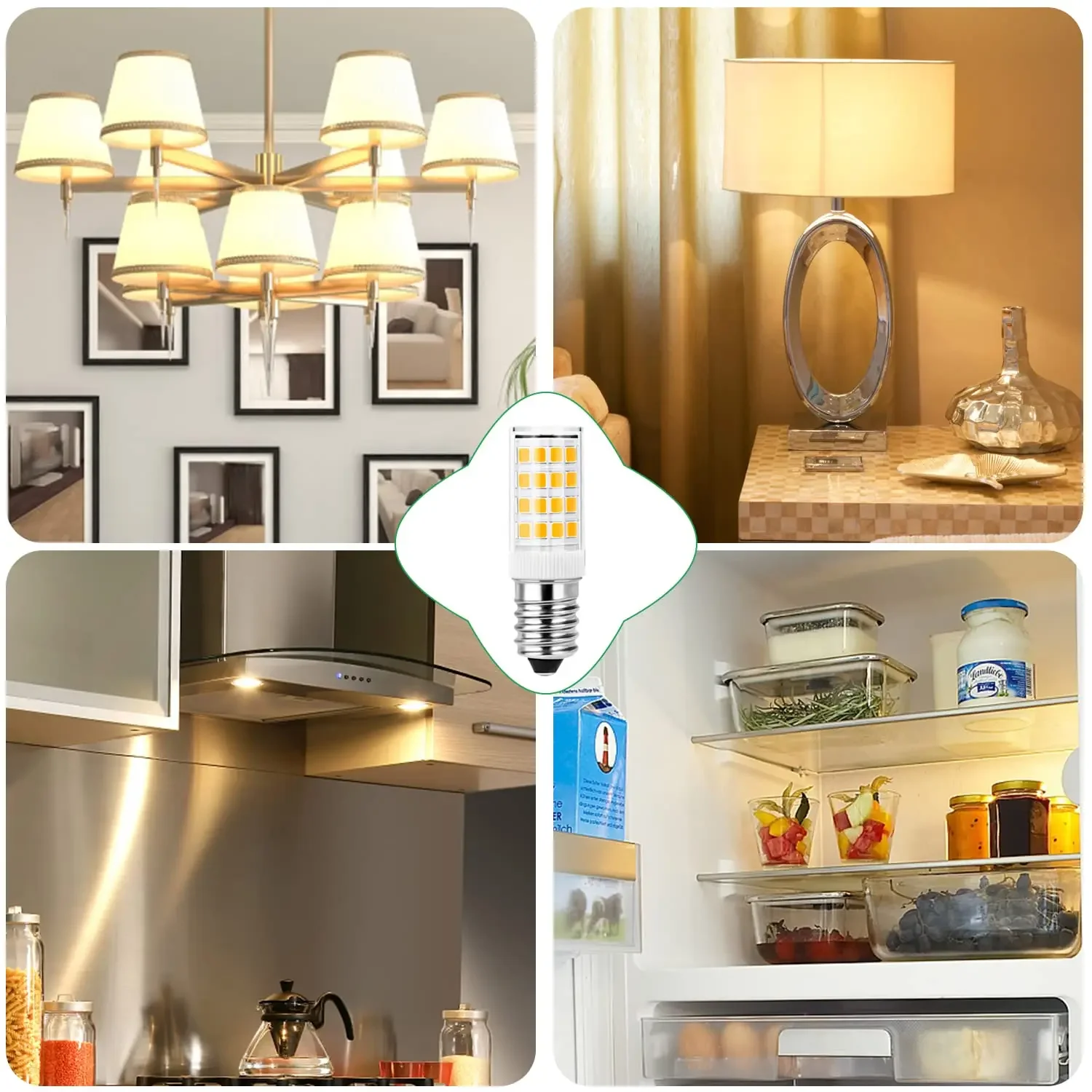 10PCS E14 LED Lamp Bulbs 3W 5W 7W 220V Mini Corn Bulb 360 Degree Beam Angle Warm Cool White Replace Halogen Chandelier Lights