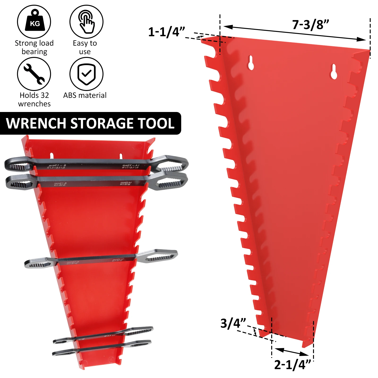 2 pçs chave organizador rack de armazenamento chave de plástico ferramentas suportes chave titular chaves keeper para 5mm a 27mm chave