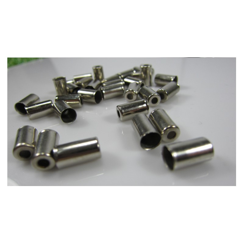 100 шт./партия, серебристые колпачки на велосипедные Концевики