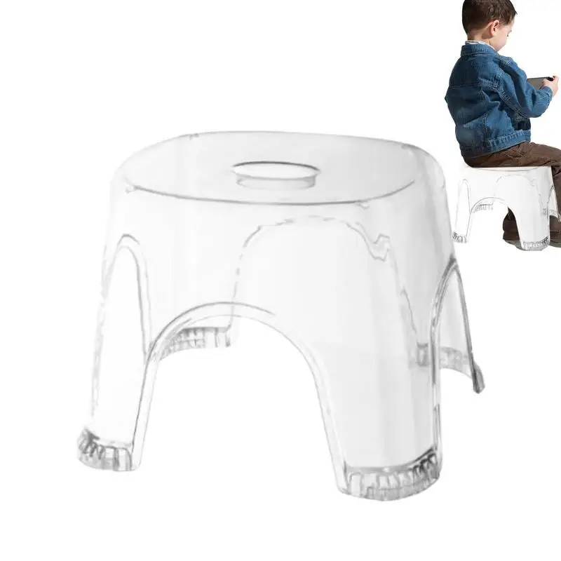 Sgabello per doccia trasparente Sgabello trasparente impermeabile antiscivolo Sgabello trasparente per comodino bagno Piccoli spazi doccia Panca angolare