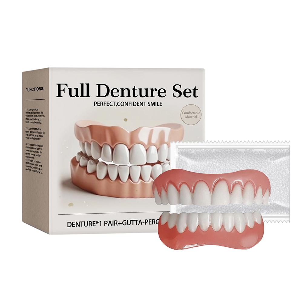 Adjustable Dentures Teeth Set Snap-on Fake Teeth Portable Braces Decorate Gaps For Teeth Enhance Aesthetic Adult Dropshipping