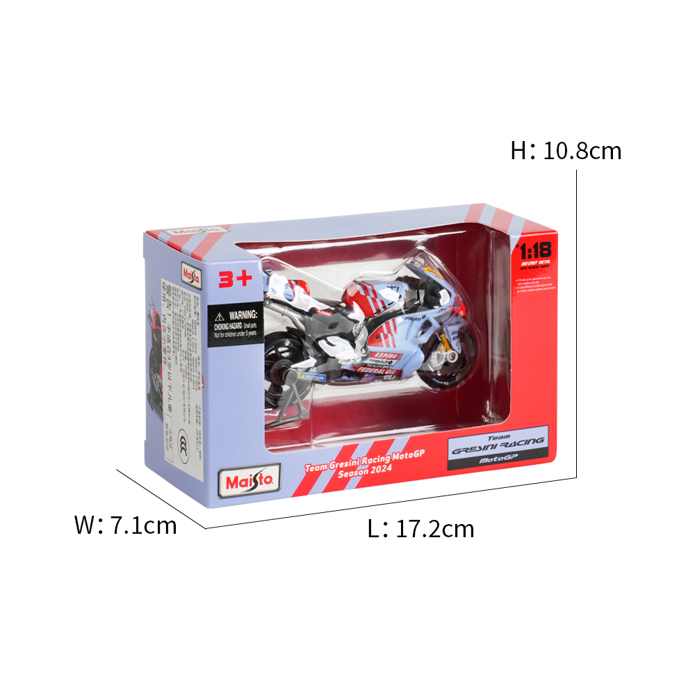 Maisto 1:18 Gresini Racing 2024 GP Racing Repsol Team, литые автомобили, Коллекционные модели мотоциклов, игрушки