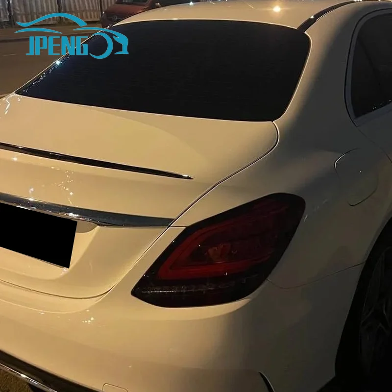 Подходит для Mercedes-Benz C-Class C63 C43 C180 C200 C250 C300 C400 C450 AMG, черный спойлер багажника и крыла W205 Sedan 2015+