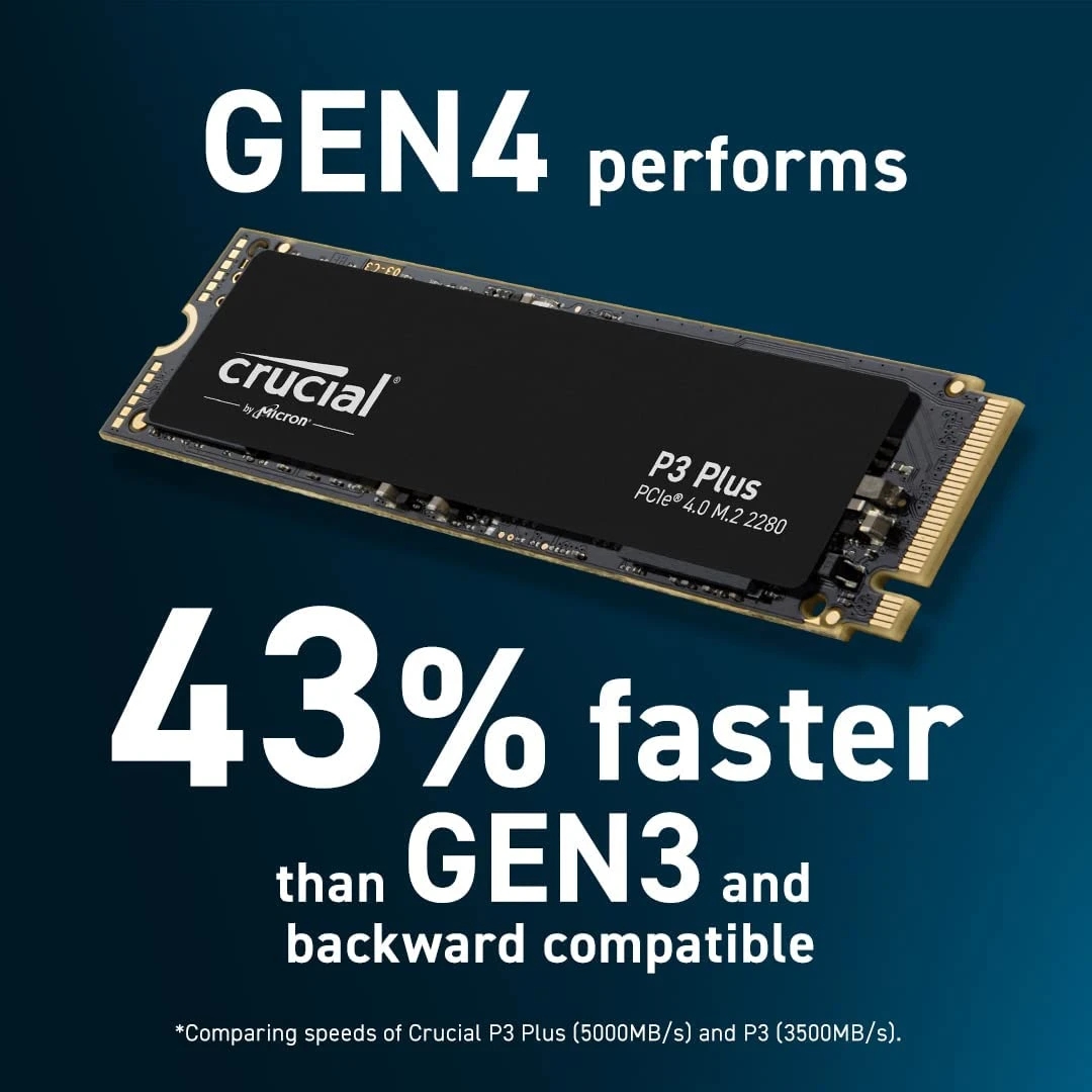 Nina ial P3 Plus 1 To PCIe Gen4 3D NAND NVMe M.2 SSD, jusqu'à 5000 MBumental-CT1000P3PSSD8