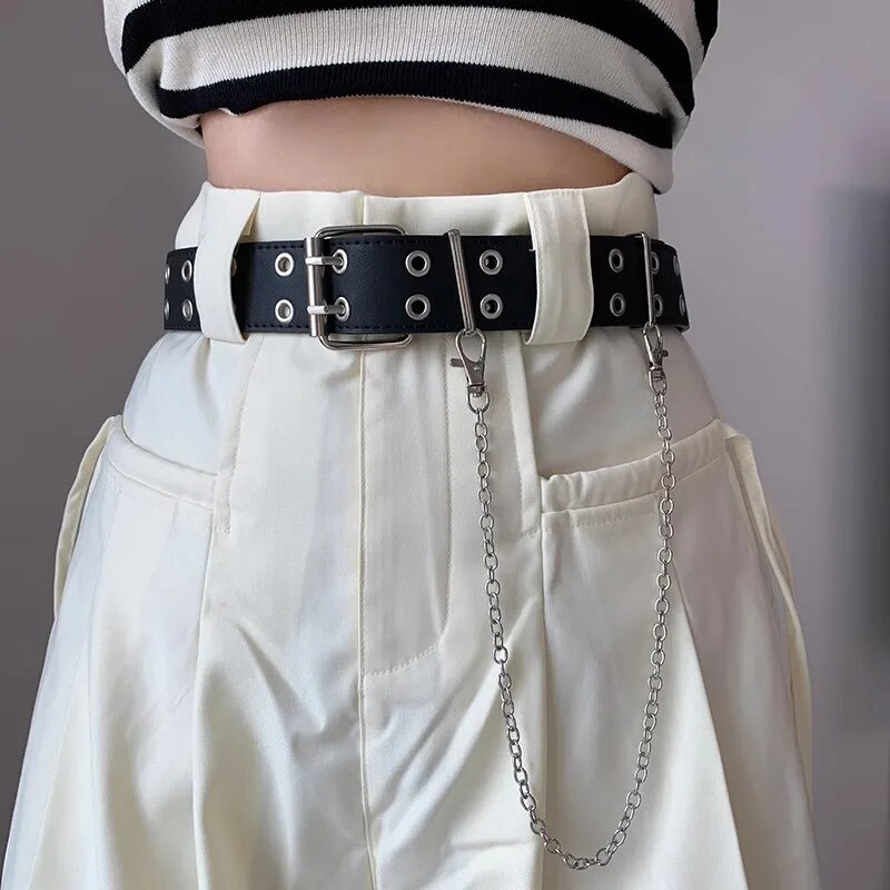 Mode Legering Vrouwen Riemen Ketting Luxe voor Echt Leer Nieuwe Stijl Pin Gesp Jeans Decoratieve Dames Retro Decoratieve Punk