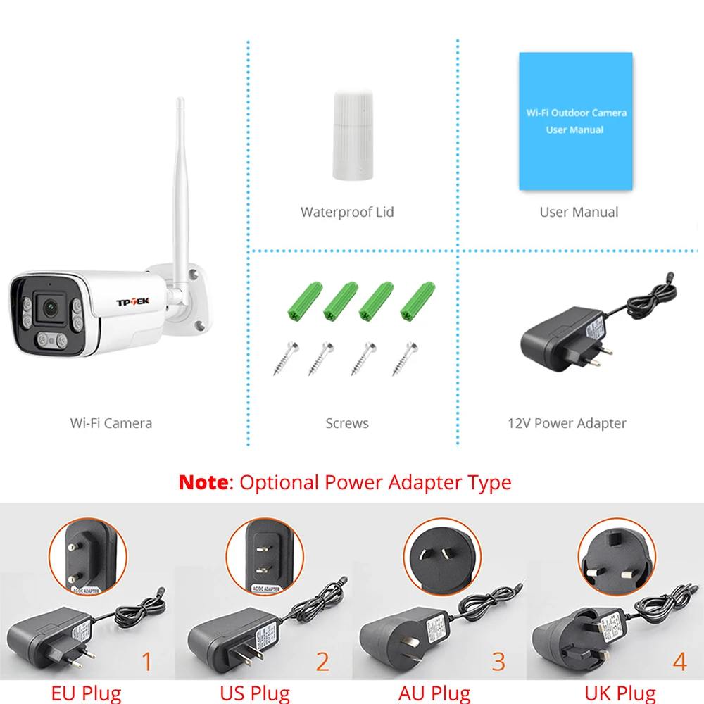 8MP 4K กล้อง IP WiFi การเฝ้าระวังกลางแจ้ง Home Security Protection กล้องวงจรปิด Wi Fi Camara 5MP วิดีโอ Wi-Fi กันน้ํา CamHi IP CAM