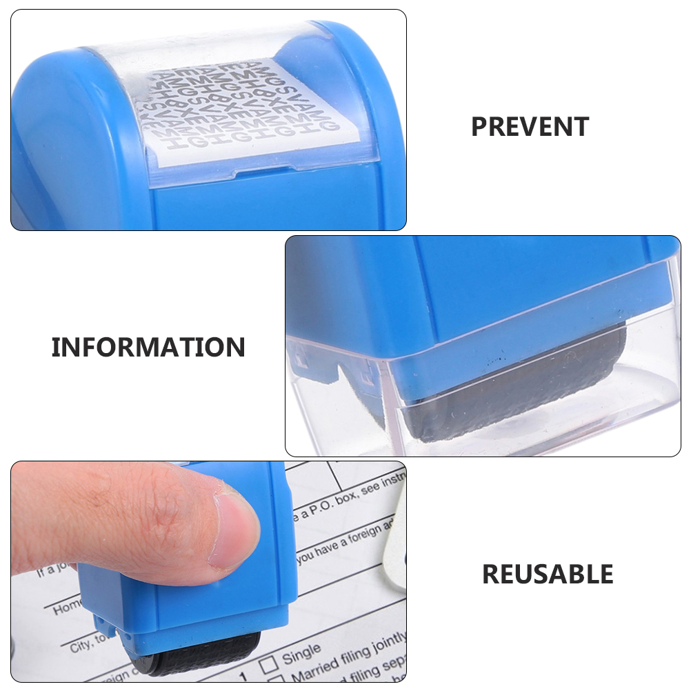 Privacy Policy Roller Protection Stamps Garbled Identity Guard Seals Wide Plastic Office Hand-held Security