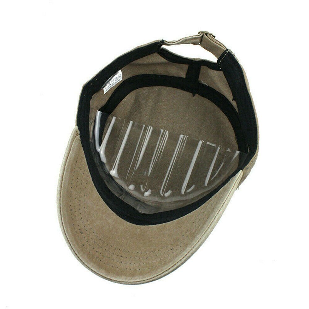 Big Head Man Large Size Pure Cotton Army Flat Cap Outdoors Baseball Cap Summer Polyester Plus Size Military Hat