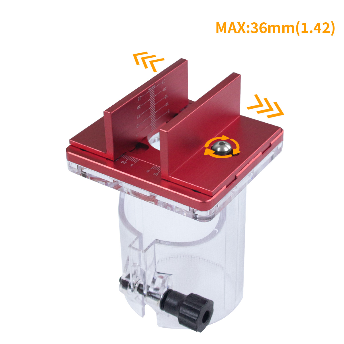 Slotting Guide Base for 65mm Trimming Machine for 2 In 1 Furniture Concealed Connector and Buckle Fastener - Wood Milling Base
