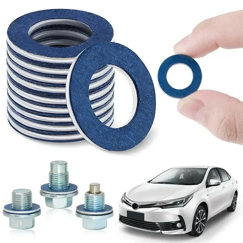 Junta de tornillo de coche para coches Toyota, sello de motor, tapón de drenaje de aceite de aluminio, arandelas, pieza de desgaste, accesorios de repuesto automotrices