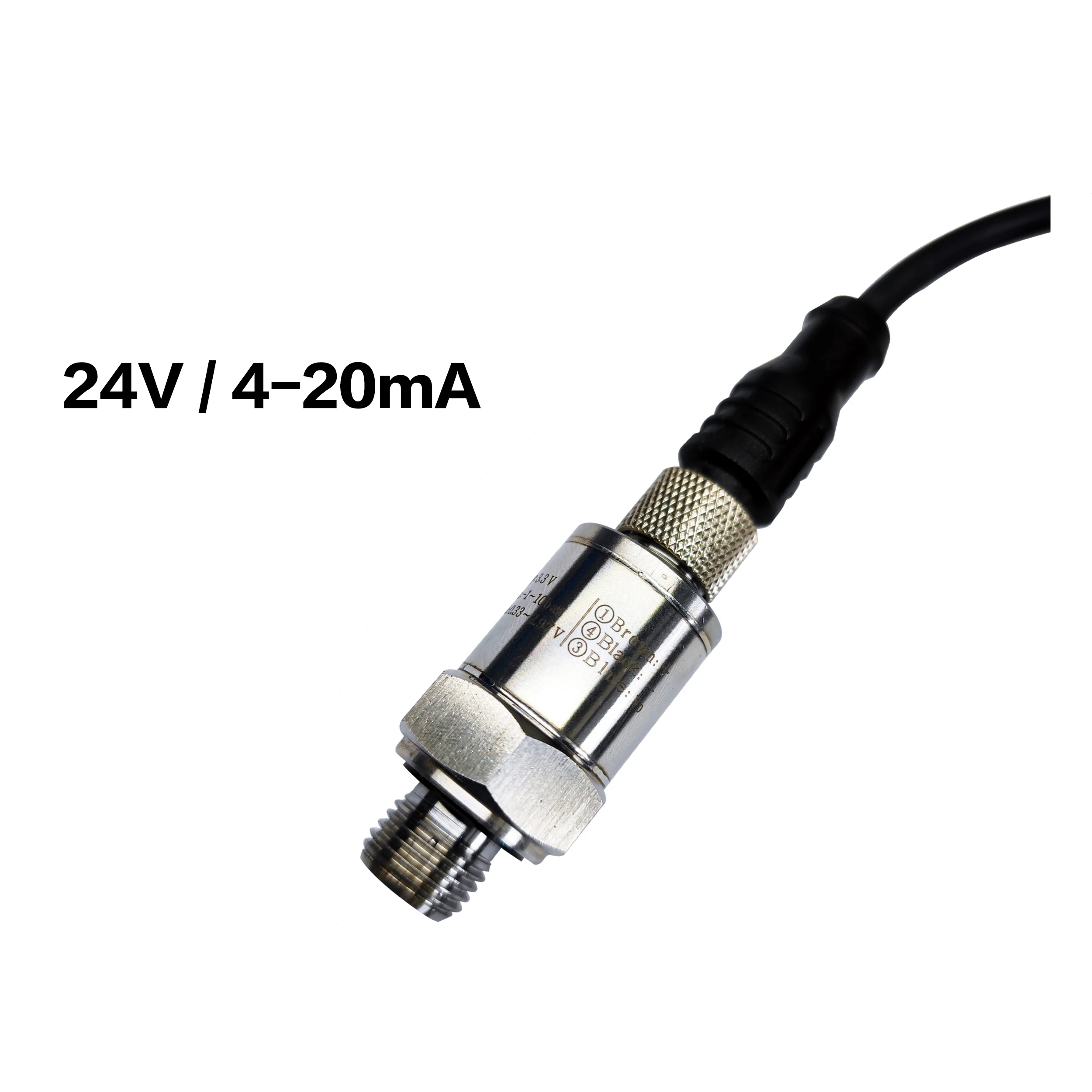 Transmisor de presión de aire de gas, combustible, agua, aceite, G1/4, 12-36V, 4-20mA, 0-60mpa, sensor transductor de presión de acero inoxidable opcional