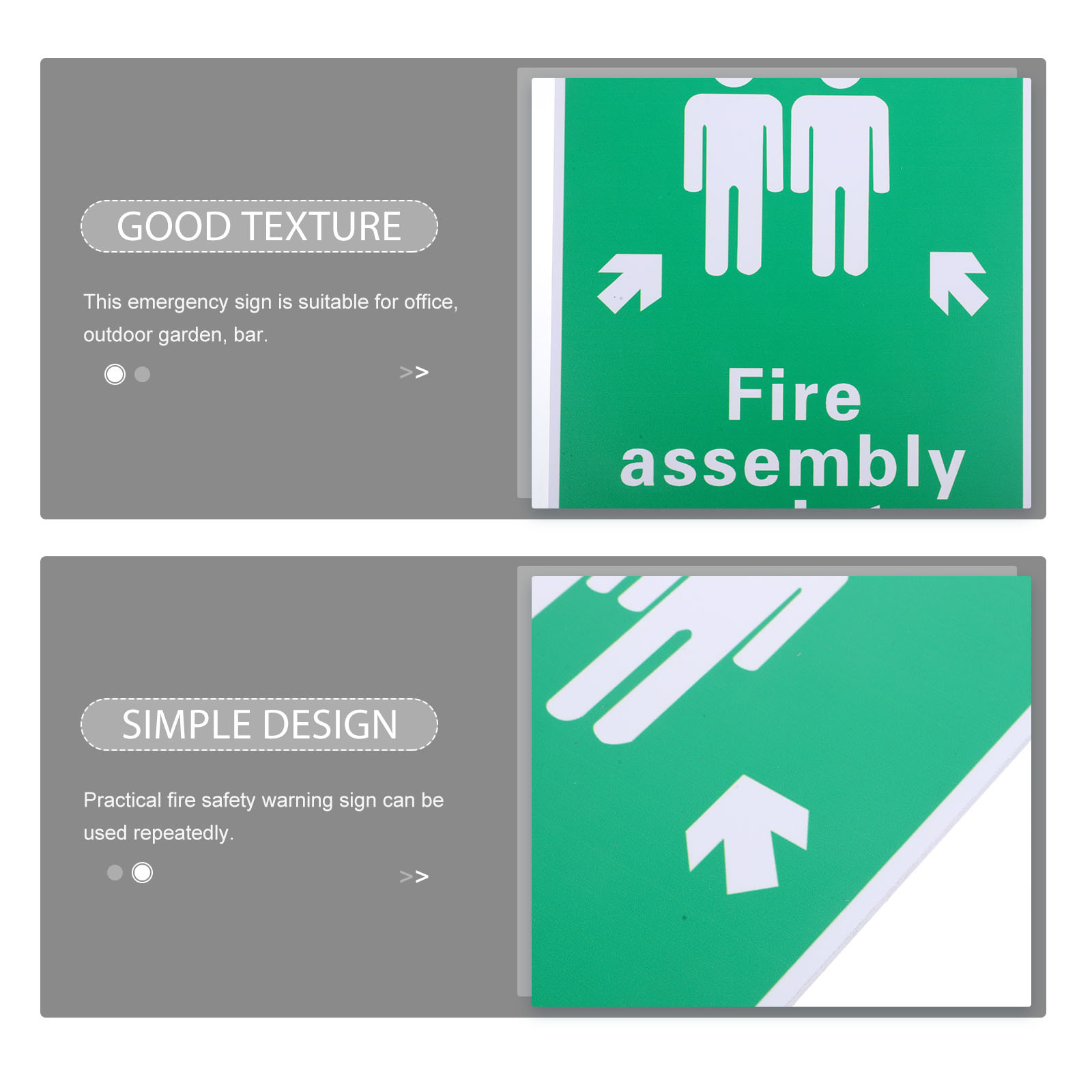 Emblems Fire Rally Point Sign Safety The Metal Operational Emergency Assembly for Outdoor