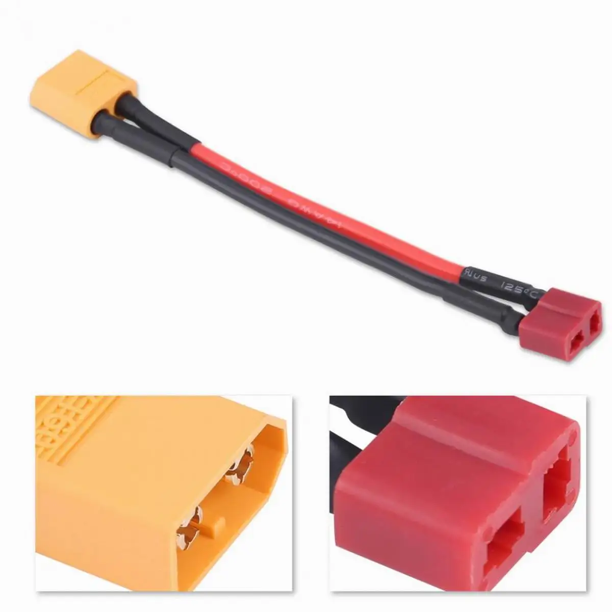 XT60 Nữ Để Trưởng Khoa T-Cắm Nam Adapter Cáp Kết Nối Cho Pin Lipo 14AWG RC Phần