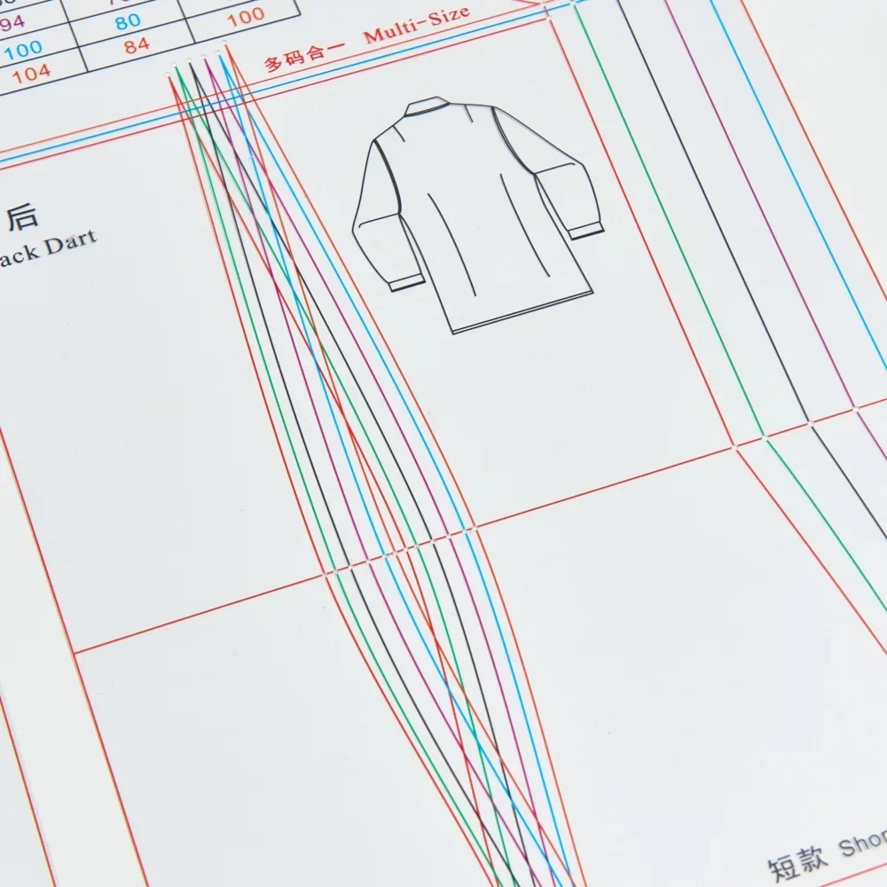 Professional Women's Shirt Ruler for Creating Basic Shirt Pattern Templates – Essential Tool for Shirt Design and Sewing SF101