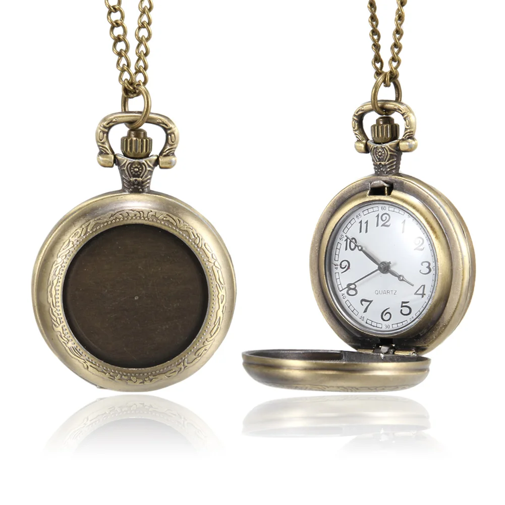 1pc Männer Frauen Taschenuhr Runde Nut Fall Mit Kette Taschenuhr Runde Nut Exquisite Zarte Zubehör
