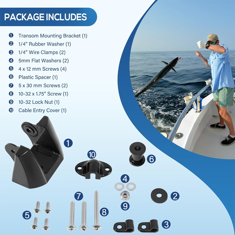 デュアル周波数トランスデューサー取り付けキット,トランスフォームブラケット,Garmin xdcr K00-0000118-01, 200 khz,50 khz,f/010-10272-0の代替品