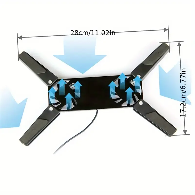 Rotatable USB Fan Cooling Pad 2 Fans Cooler Notebook Cooler Computer Laptop Stand USB Fan For 10-17" PC Laptop PC Computer