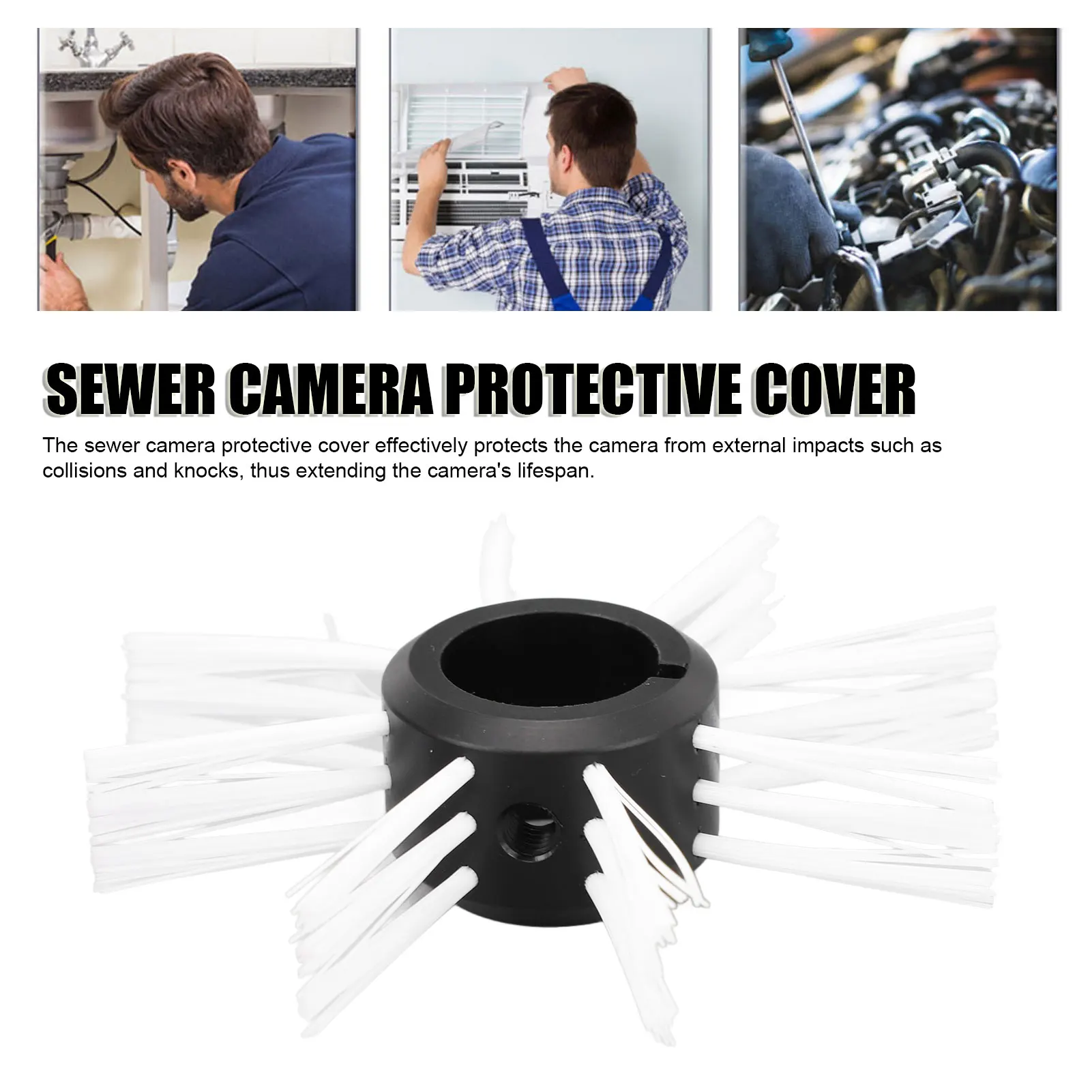 Pijp Riool Camera Wiel Anti Botsing Eenvoudige installatie Bestand Riool Camera Beschermhoes Stevig voor inspectie