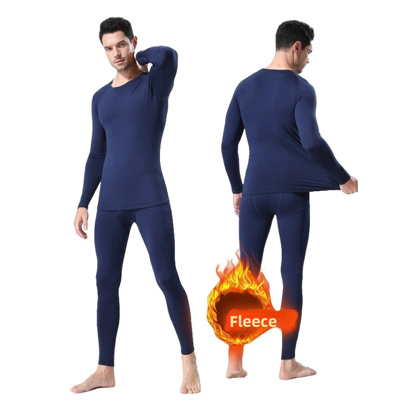 Sportondergoed voor heren Fleece thermische compressielegging Ski-basislaag trainingspak Skiën Winter thermisch ondergoed Hardloopset