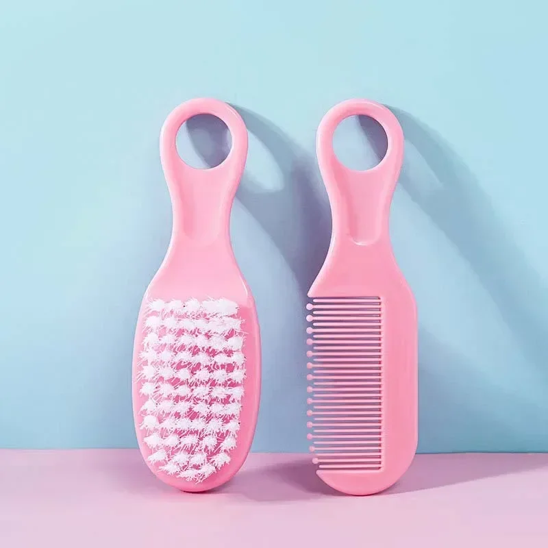 Escova de cabelo para bebês, pente portátil para recém-nascidos e crianças pequenas, escova de cabelo macia, massageador de cabeça fetal, pente de gordura para crianças, suprimentos de cuidados com o cabelo