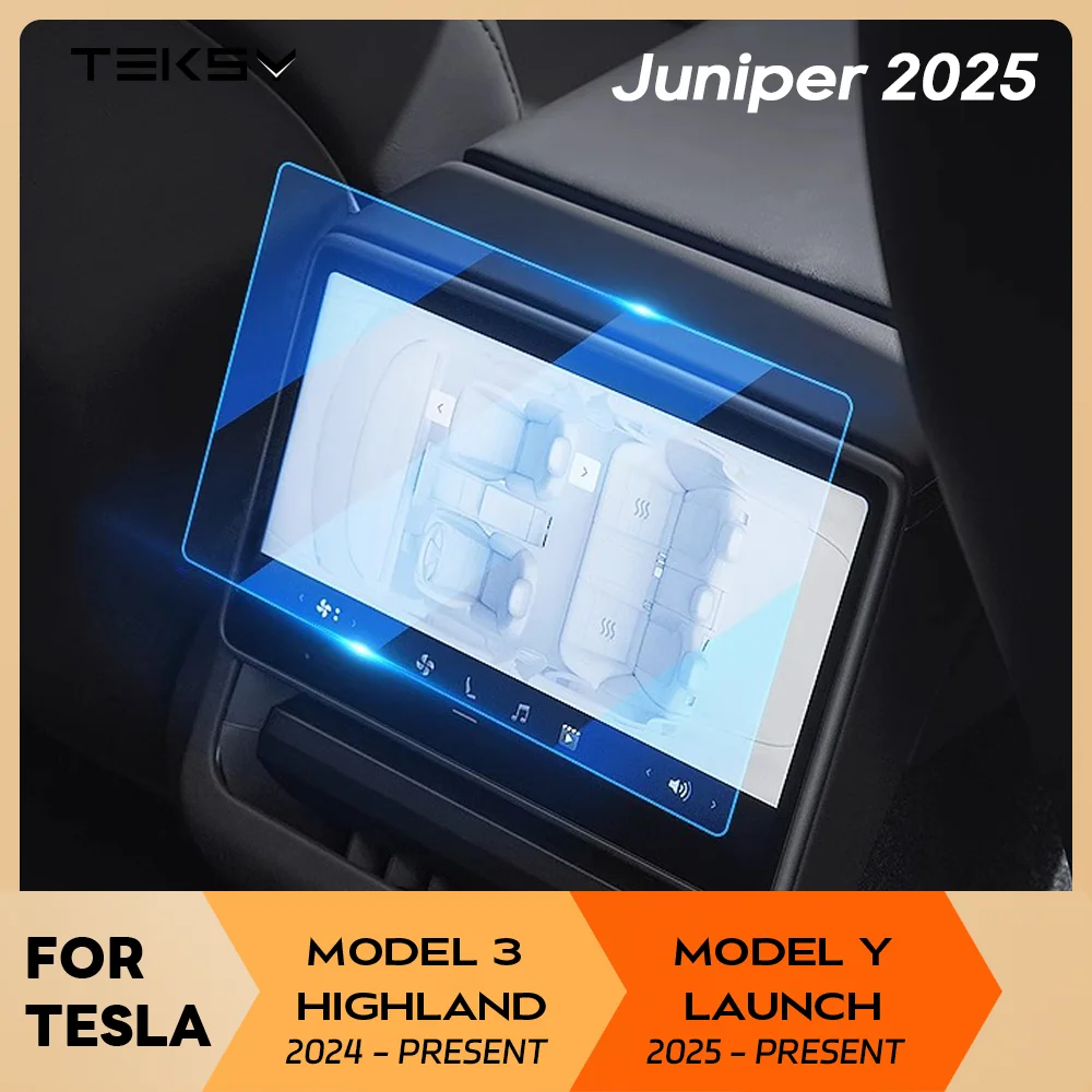 Protetor de filme de vidro temperado para novo tesla modelo 3 highland 2024 modelo y lançamento juniper 2025 tela de toque de controle central