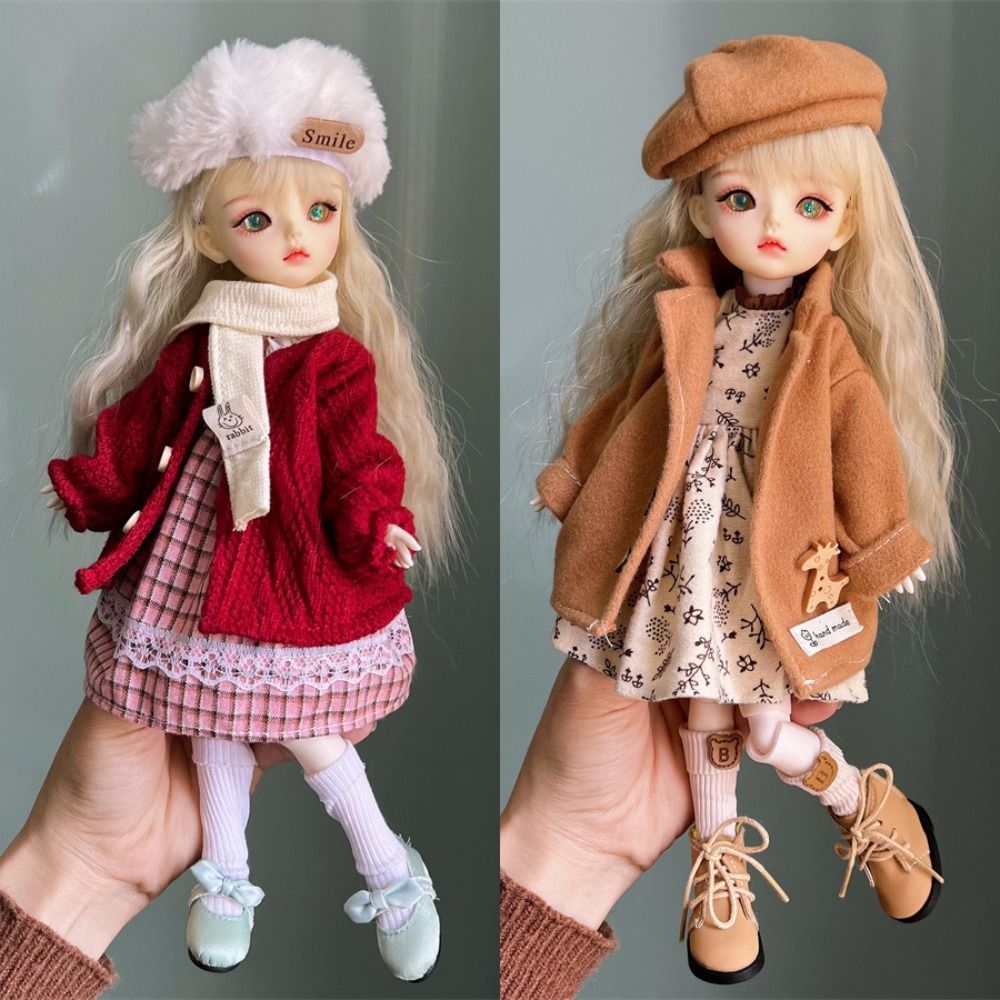 Одежда для куклы 30 см, комплект модной одежды для куклы 1/6 BJD, красивое платье, шляпа, зимнее пальто, игрушка для девочек, подарок, аксессуары для кукол, праздничный подарок