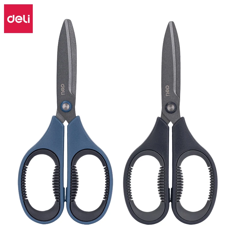 Deli-Teflon Coated Scissors, Thick Blade, Large Household Kitchen Scissors, Ideal for Students, Cardboard Cutting Knife
