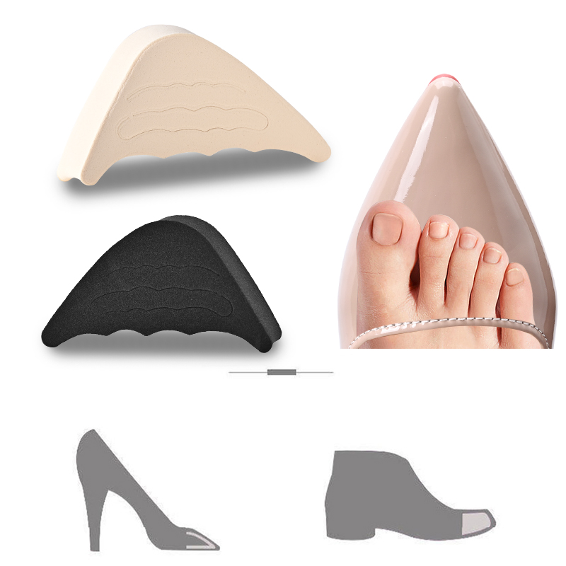 Plantillas de tacón alto para mujer, medio antepié, insertar el dedo del pie, cojín, Protector para aliviar el dolor, zapatos grandes, ajuste de relleno frontal del dedo del pie