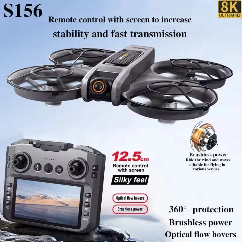 Xiaomi S156 Drone GPS 8K Professional HD 360° Dual Camera Screen Remote Control  Brushless Motors Obstacle Avoidance Quadcopter