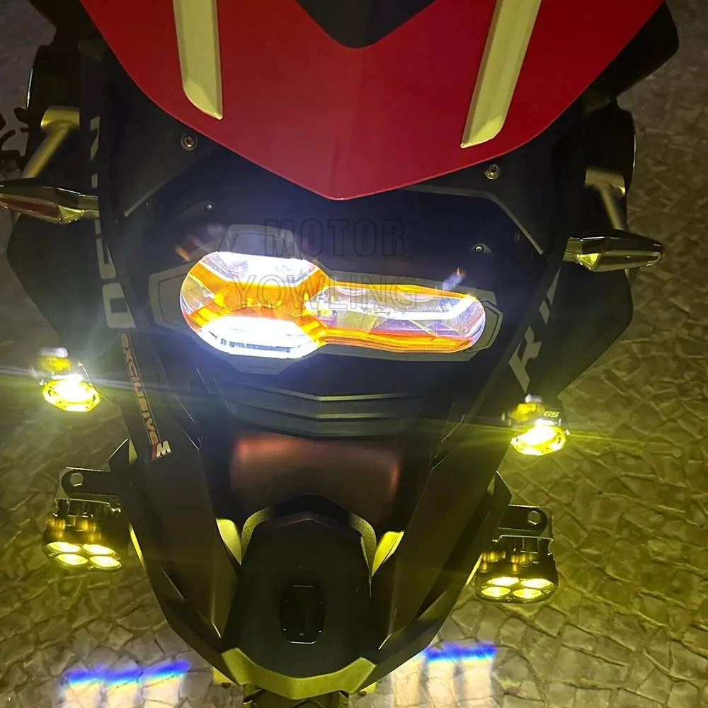Protector de faro de motocicleta, cubierta fluorescente de 4 colores para BMW R1250GS, GSA R 1250 GS Adventure, 2020, 2021, 2022, 2023, 2024