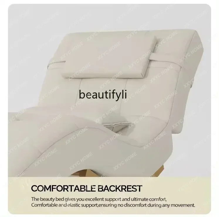 Lit facial spécial pour salon de beauté, lit de massage pour cils, canapé de tatouage, tête réglable recommandée