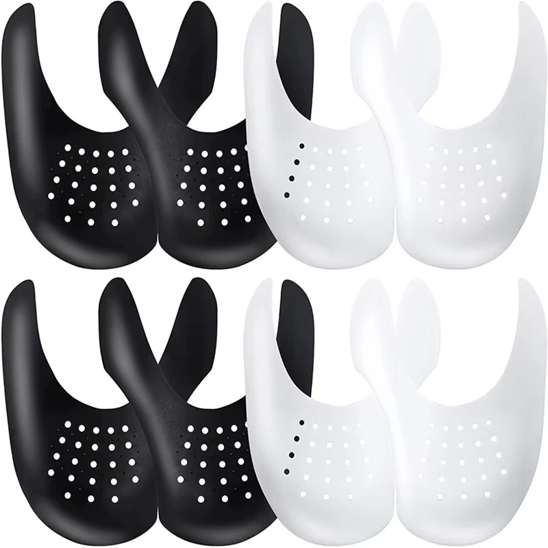 4 ชิ้น Crease Protector รองเท้าหัวรองเท้าผ้าใบ Anti Crease ย่นพับรองเท้าสนับสนุน Toe Cap กีฬา Crease Protector