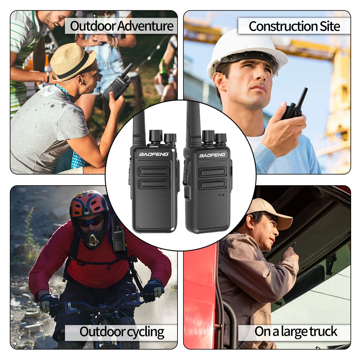 Baofeng AR-12 Walkie Talkies drahtlose Kopier frequenz große Reichweite für Erwachsene TYPE-C wiederauf lad bares Funkgerät für Camping Wandern