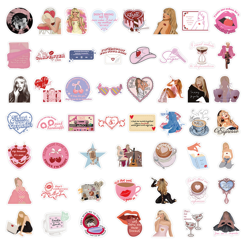 10/30/60 шт. Sabrina плотник певец наклейки DIY украшения альбом скейтборд велосипед гитара ноутбук автомобиль дети ПВХ водонепроницаемые игрушки