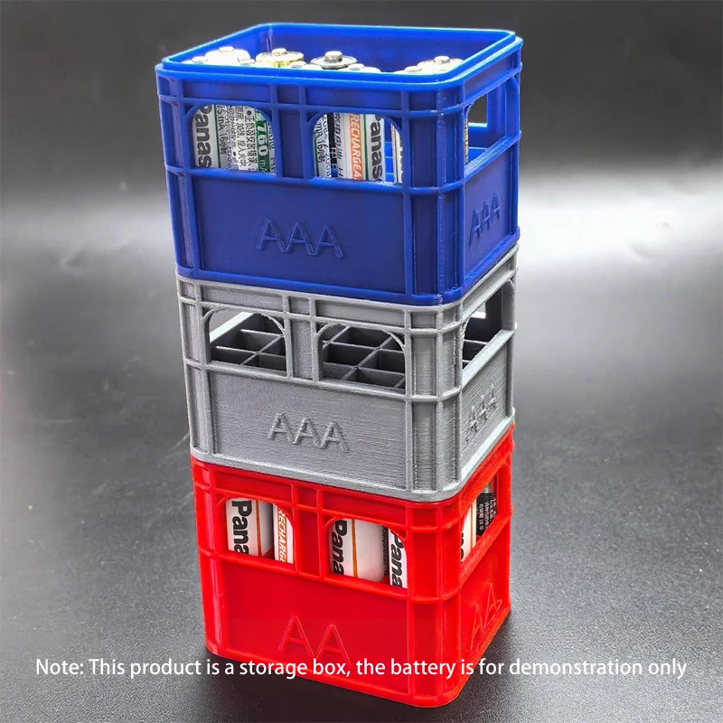 AA&AAA&18650 Battery Storage Box Organizer Beer Box Style Stackable